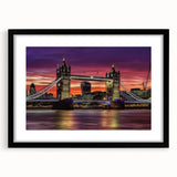 Black landscape bridge frame with mat, showcasing a sleek front view. Ideal for modern decor, this frame enhances artwork with its minimalist design and elegance.