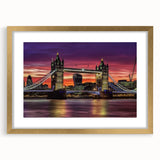 Elegant gold landscape bridge frame with mat, showcasing a stunning front view that perfectly complements modern decor. Ideal for adding sophistication to any space.