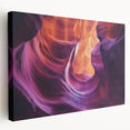 Stretched canvas artwork showcasing a stunning landscape of canyons, featuring vibrant colors and intricate details, perfect for enhancing home décor and creating a serene atmosphere.
