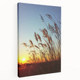 Stretched canvas artwork showcasing a vibrant countryside landscape with rolling hills and a bright blue sky, ideal for enhancing home decor and creating a serene atmosphere.