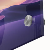 Close-up of a vibrant desert landscape acrylic artwork, showcasing rich hues of orange and yellow with intricate details, perfect for modern home decor.