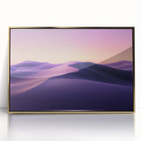 Framed acrylic artwork showcasing a vibrant desert landscape with golden accents, perfect for modern home decor, adding a touch of warmth and tranquility.