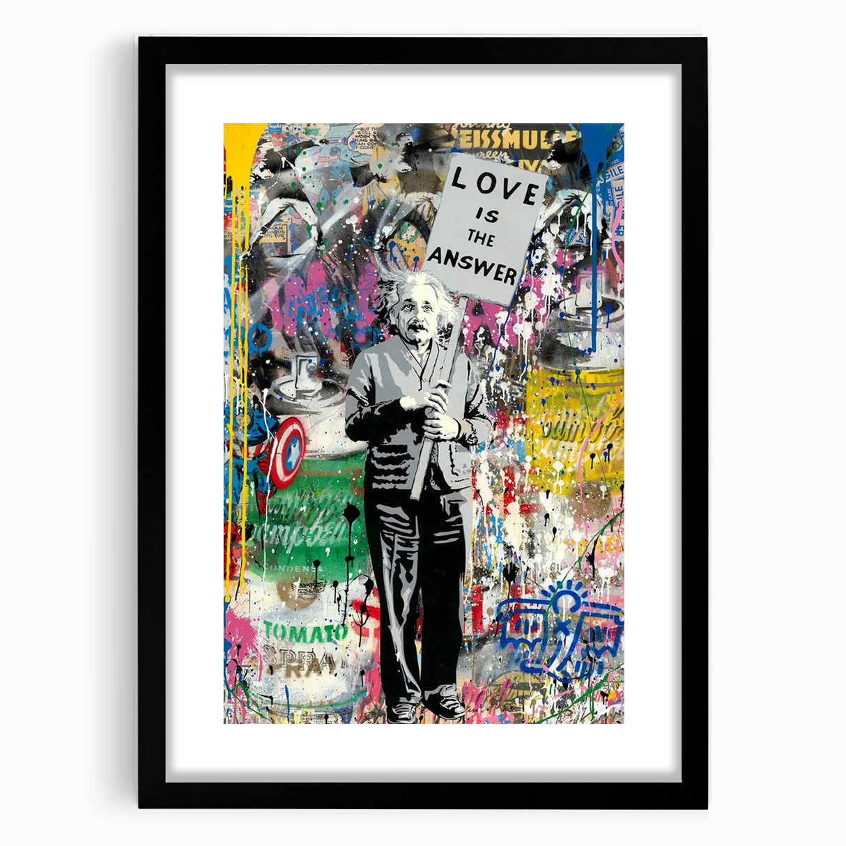 Vibrant Pop Art Wall Art – Colorful Einstein Canvas Print