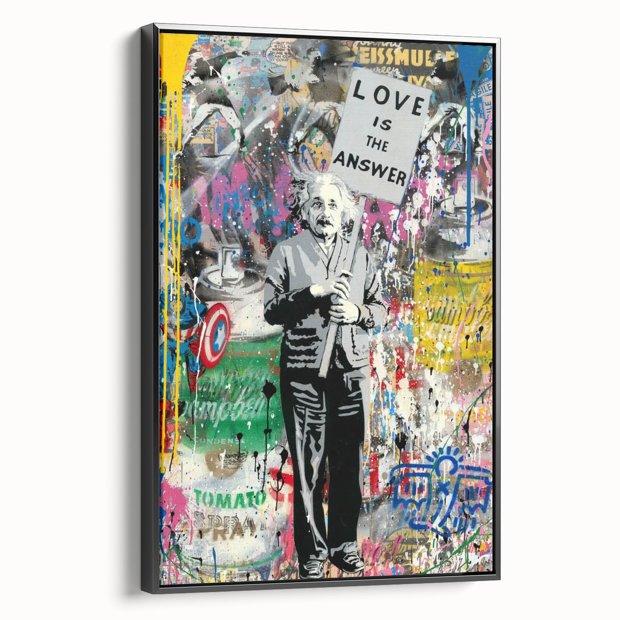 Vibrant Pop Art Wall Art – Colorful Einstein Canvas Print