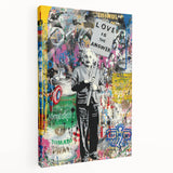 Vibrant Pop Art Wall Art – Colorful Einstein Canvas Print