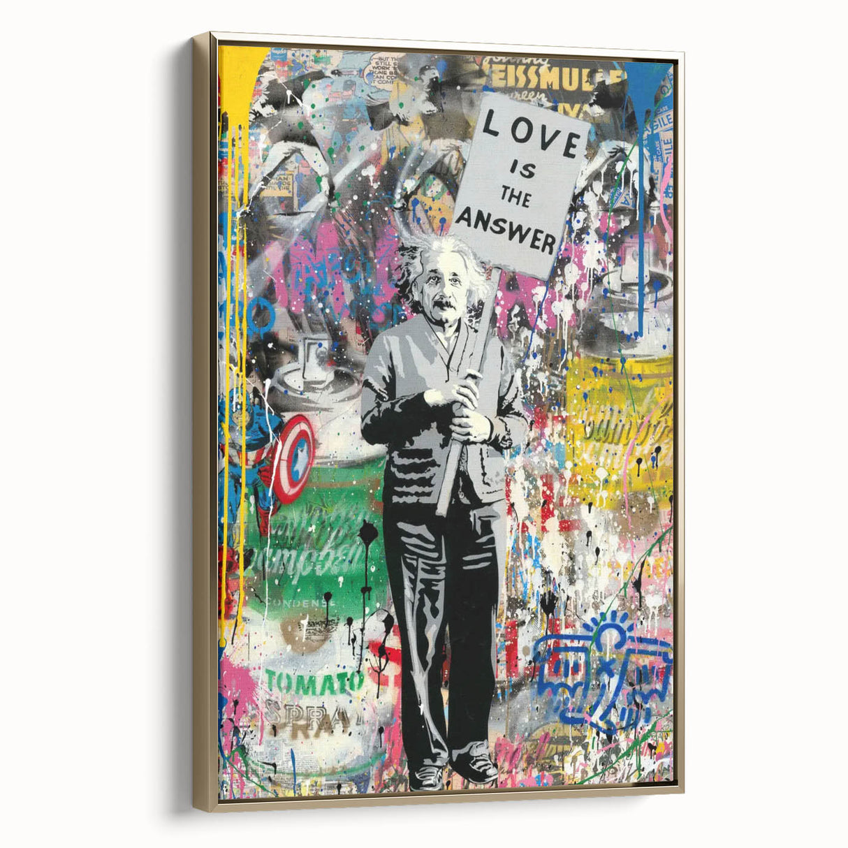 Vibrant Pop Art Wall Art – Colorful Einstein Canvas Print