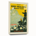 Retro New Zealand Mount Cook Poster – Vintage Alpine Travel Art