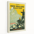 Retro New Zealand Mount Cook Poster – Vintage Alpine Travel Art