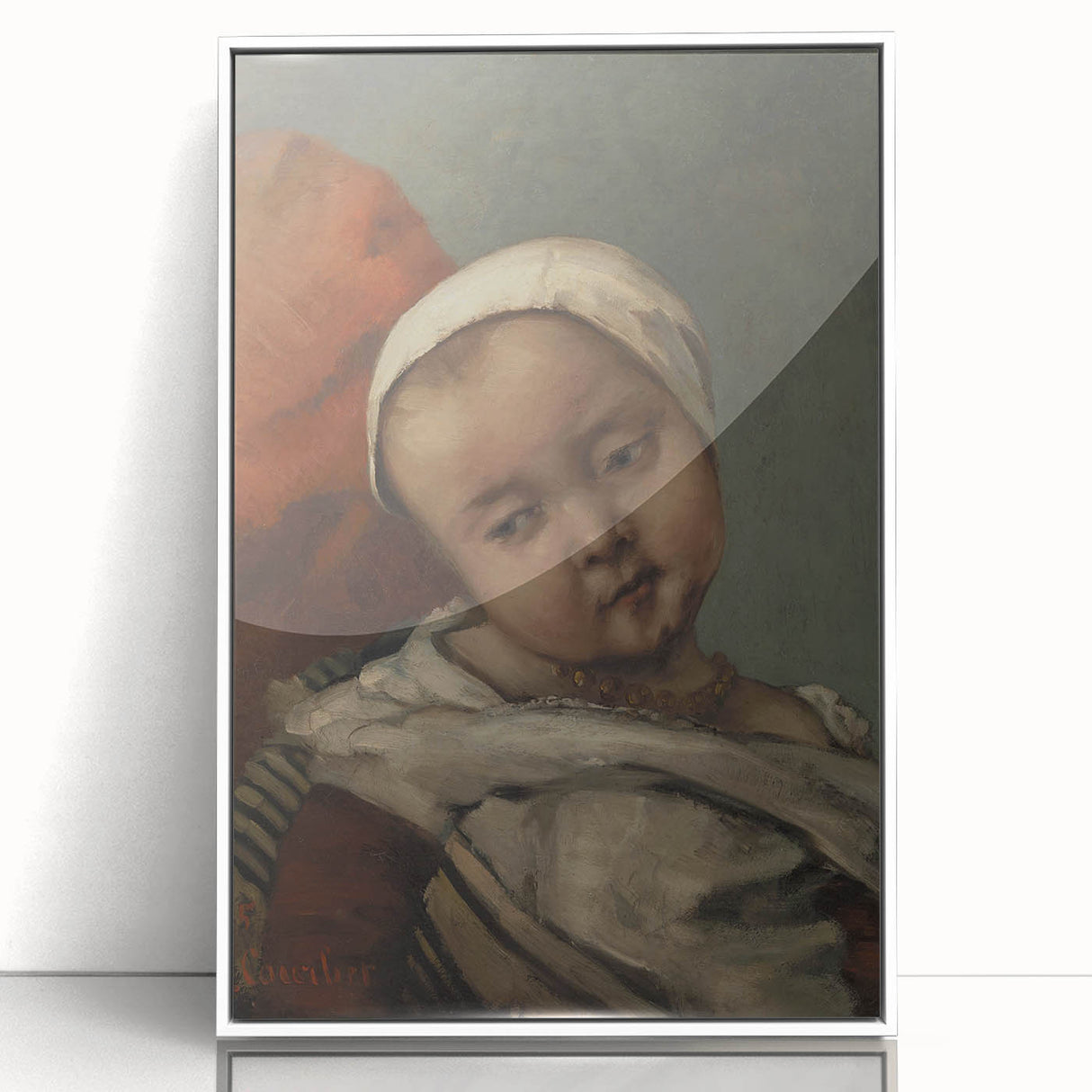Head of Baby (Tête d'enfant) Realism Art Print - Courbet Classic Portrait