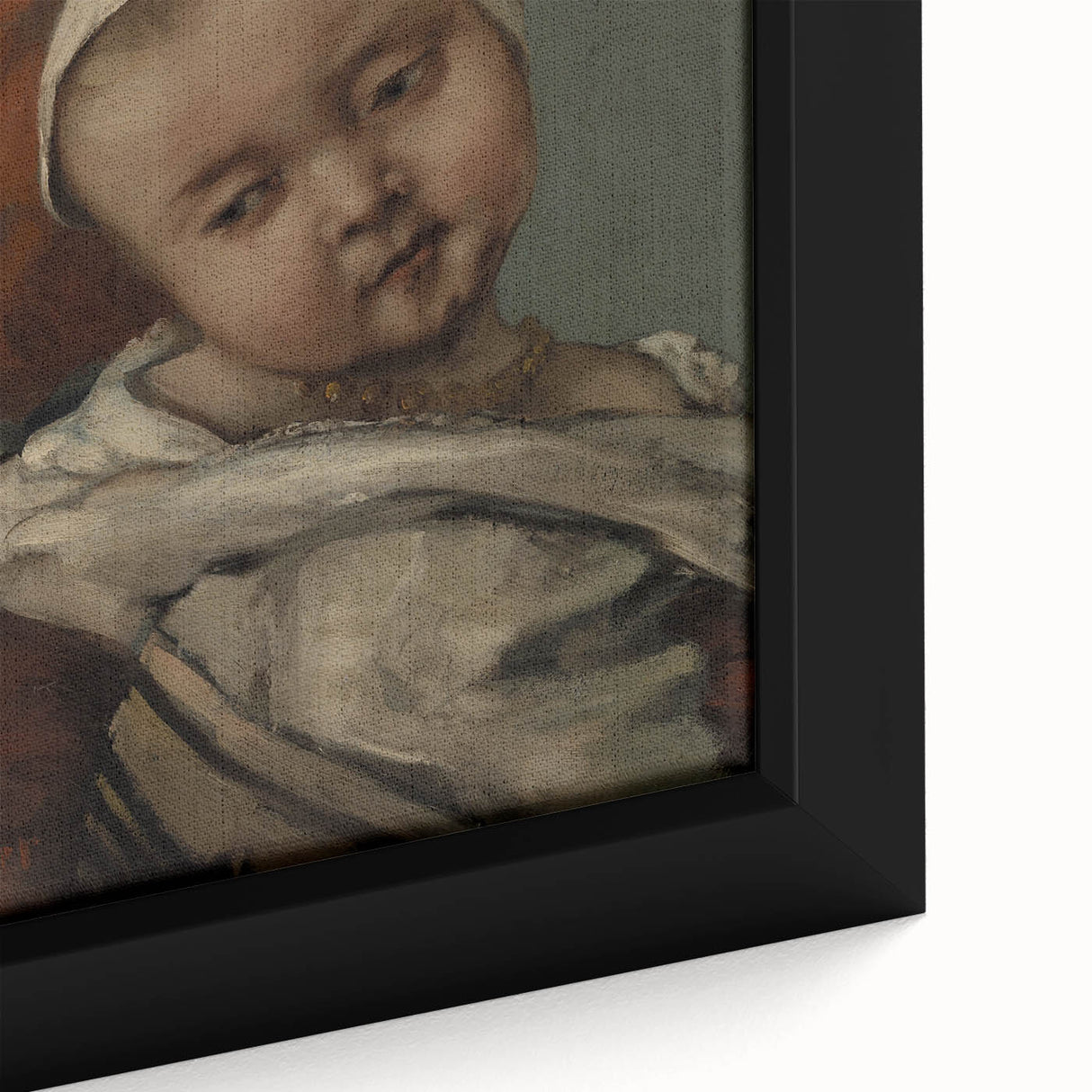 Head of Baby (Tête d'enfant) Realism Art Print - Courbet Classic Portrait