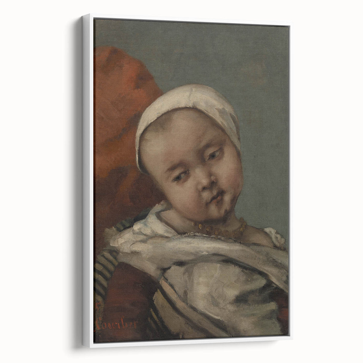Head of Baby (Tête d'enfant) Realism Art Print - Courbet Classic Portrait
