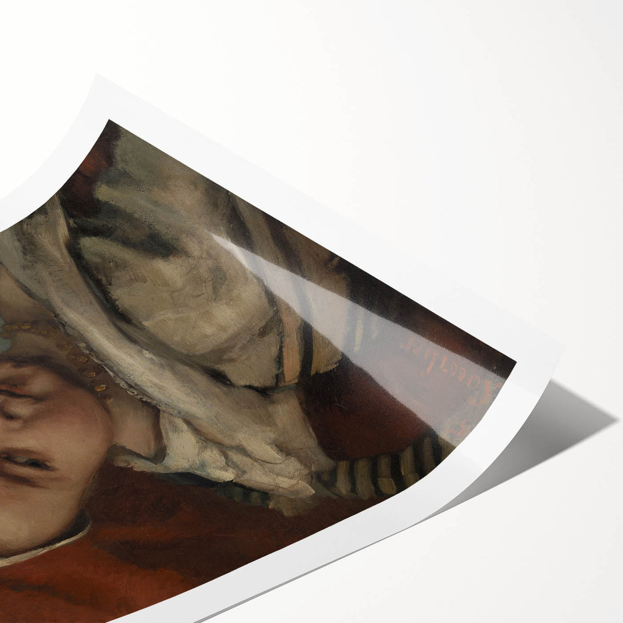 Head of Baby (Tête d'enfant) Realism Art Print - Courbet Classic Portrait