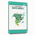 Educational Nursery Wall Decor – North America Continent Map