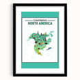 Educational Nursery Wall Decor – North America Continent Map
