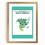 Educational Nursery Wall Decor – North America Continent Map