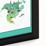 Educational Nursery Wall Decor – North America Continent Map
