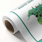 Educational Nursery Wall Decor – North America Continent Map