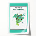 Educational Nursery Wall Decor – North America Continent Map