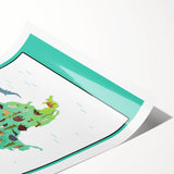 Educational Nursery Wall Decor – North America Continent Map