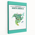 Educational Nursery Wall Decor – North America Continent Map