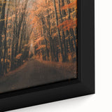 Close-up of black wall art featuring a textured, colorful abstract design on a framed canvas, ideal for living room decor.