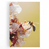 Black and white abstract floral design on large stretched canvas, ideal for kitchen wall art.