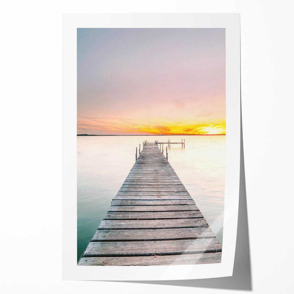 Extra large rolled print featuring a vibrant floral design in summer hues, ideal for dining room wall art.