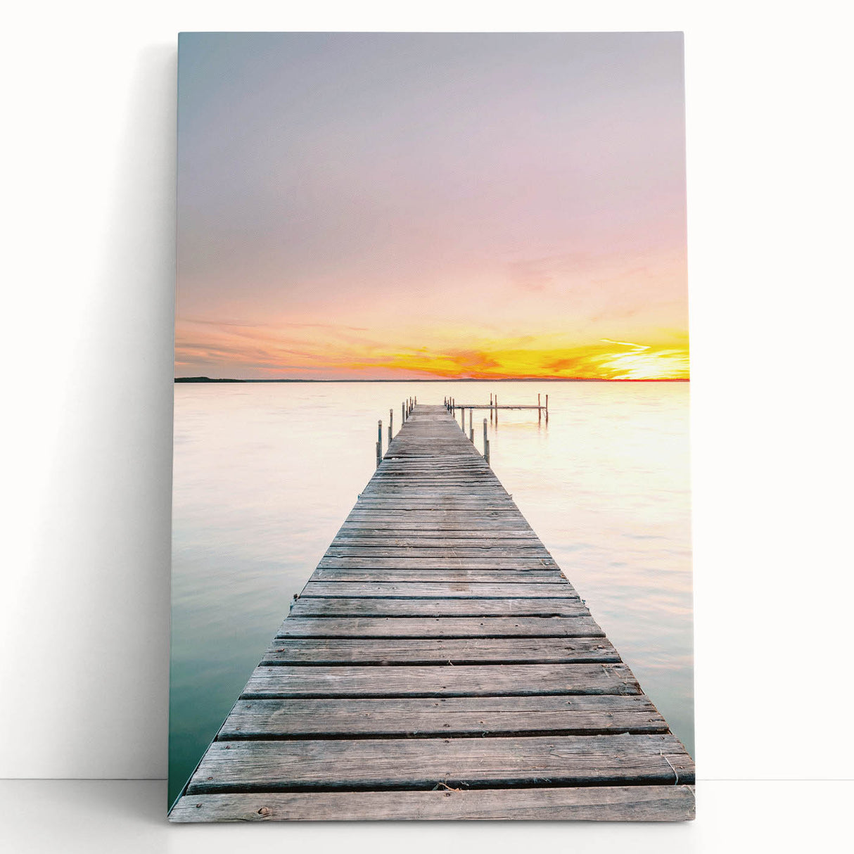 Large black and white stretched canvas featuring a minimalist summer-themed design, ideal for kitchen wall art.