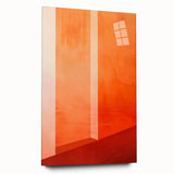 Mid Century Modern Abstract Art - Bold Orange Minimalist Geometric Decor