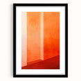Mid Century Modern Abstract Art - Bold Orange Minimalist Geometric Decor