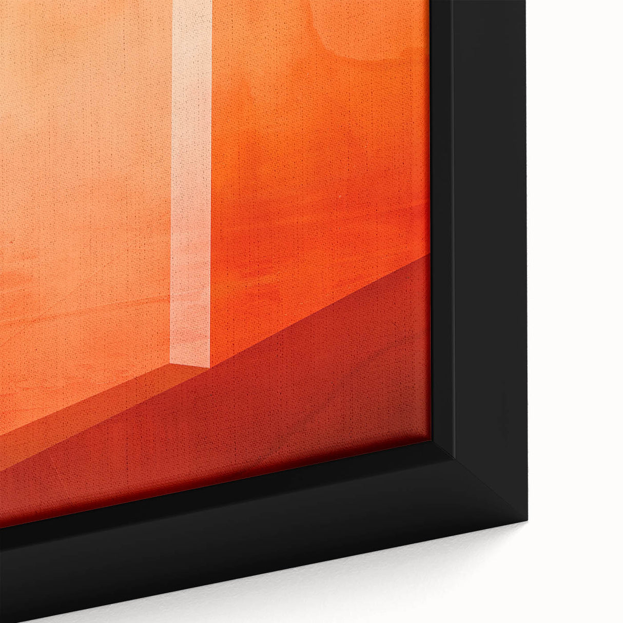 Mid Century Modern Abstract Art - Bold Orange Minimalist Geometric Decor