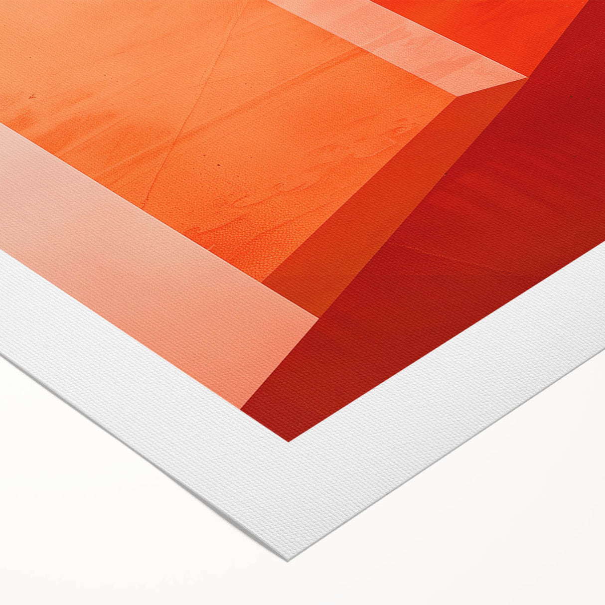 Mid Century Modern Abstract Art - Bold Orange Minimalist Geometric Decor