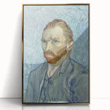 Large art print of a mid-century modernist style Van Gogh painting in a gold frame, ideal for modern art wall decor.
