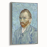 Framed canvas of a Van Gogh landscape painting with vibrant, colorful brushstrokes.