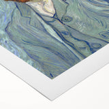 Art deco poster featuring a geometric pattern in muted gold and navy, printed on rolled canvas.