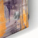 Close-up of abstract strokes wall art, showcasing vibrant colors and dynamic patterns on acrylic glass, perfect for modern home decor and artistic expression.