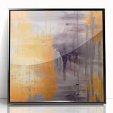 Framed acrylic wall art showcasing abstract strokes in black and white, ideal for modern decor, enhancing living spaces with its contemporary style.