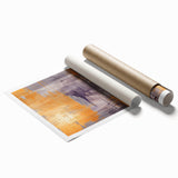 Abstract wall art print featuring vibrant strokes of blue, pink, and yellow colors on a textured background, ideal for modern home decor. The design showcases an energetic composition, perfect for adding a contemporary touch to any living space.