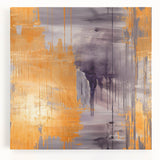 Abstract strokes wall art in vibrant colors displayed on a stretched canvas, showcasing dynamic brushwork and modern design, perfect for contemporary home decor.