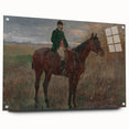 Modern Wall Art - Rider and Horse in a Tranquil Landscape