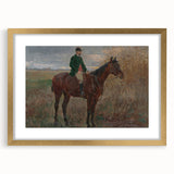 Modern Wall Art - Rider and Horse in a Tranquil Landscape