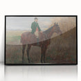 Modern Wall Art - Rider and Horse in a Tranquil Landscape