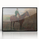 Modern Wall Art - Rider and Horse in a Tranquil Landscape