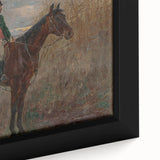 Modern Wall Art - Rider and Horse in a Tranquil Landscape