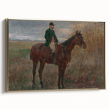 Modern Wall Art - Rider and Horse in a Tranquil Landscape
