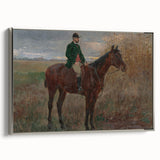 Modern Wall Art - Rider and Horse in a Tranquil Landscape