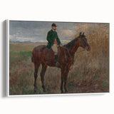 Modern Wall Art - Rider and Horse in a Tranquil Landscape