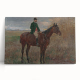 Modern Wall Art - Rider and Horse in a Tranquil Landscape