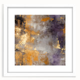 Abstract strokes wall art framed in white, showcasing vibrant colors and dynamic shapes, perfect for modern home decor and artistic settings.