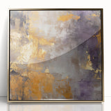 Framed abstract wall art featuring gold and black strokes on an acrylic surface, ideal for modern home decor, enhancing contemporary interiors with elegance.
